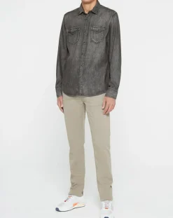 Chemise en Jean Slim Fit gris foncé-Replay Best
