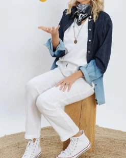 Femme Lauren Vidal Chemises^Chemise en Jean Store bleue