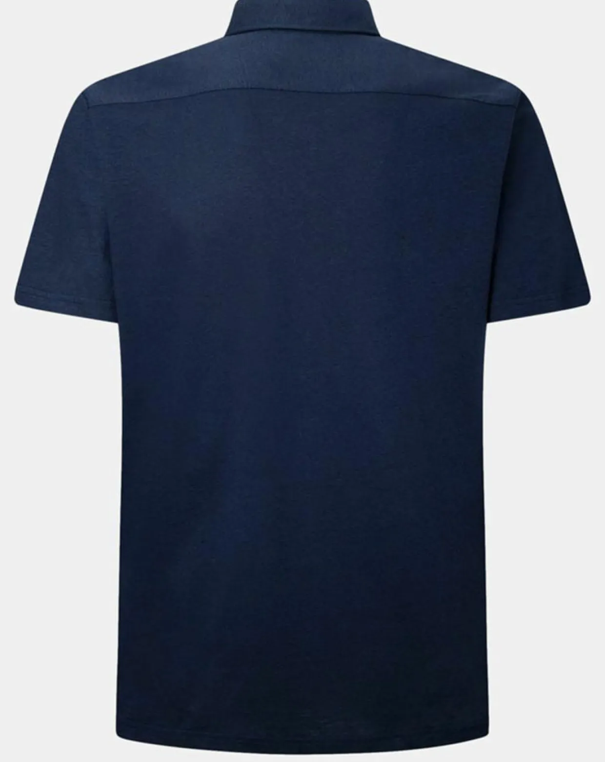 Homme Hackett London Chemises^Chemise en Lin & Coton Slim Fit manches courtes Tricot bleue