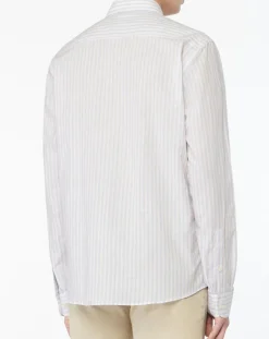 Chemise en Lin mélangé Regular Fit à rayures bleu clair/rose-Hackett London Outlet