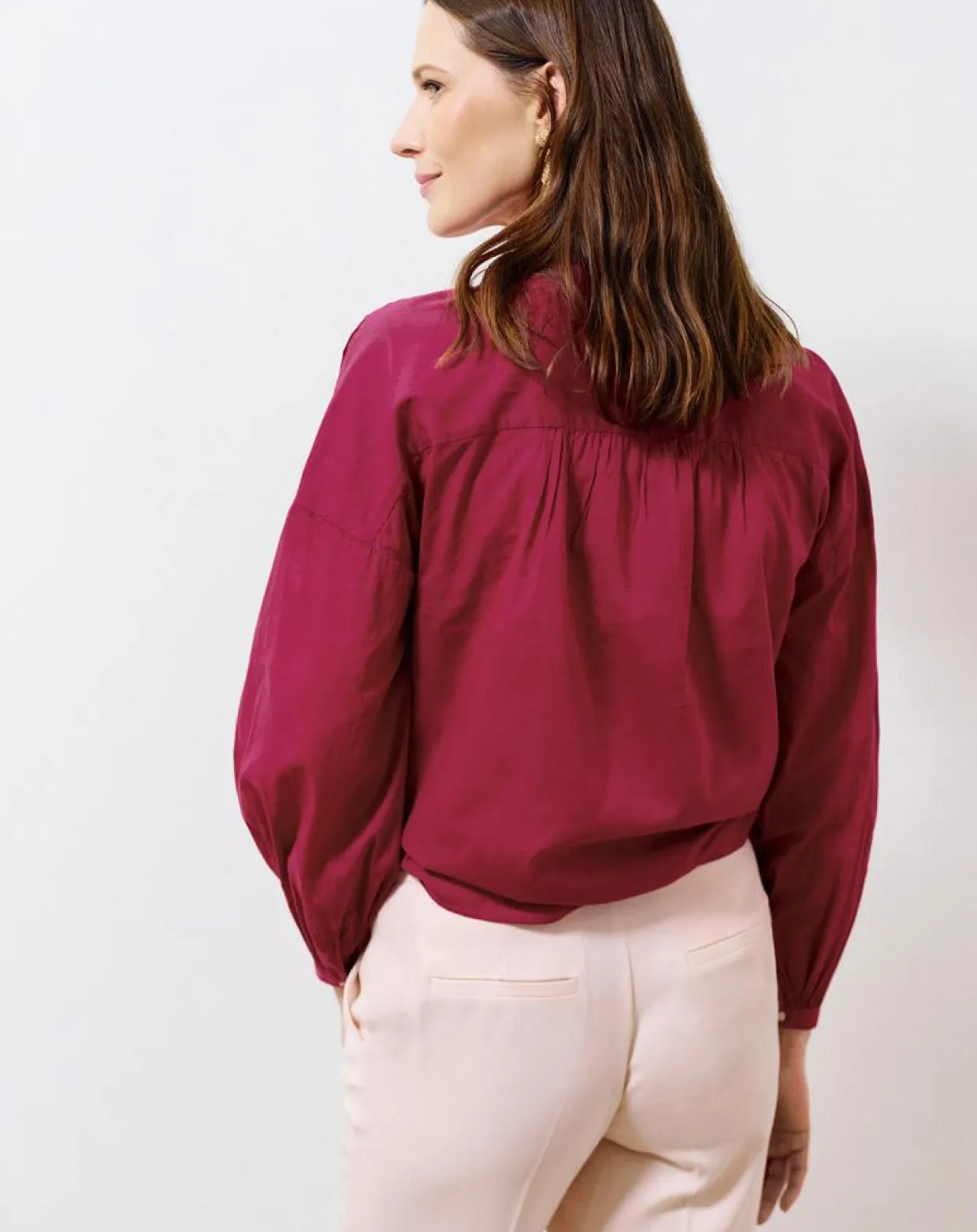 Chemise en Popeline Clarisse groseille-Caroll Best
