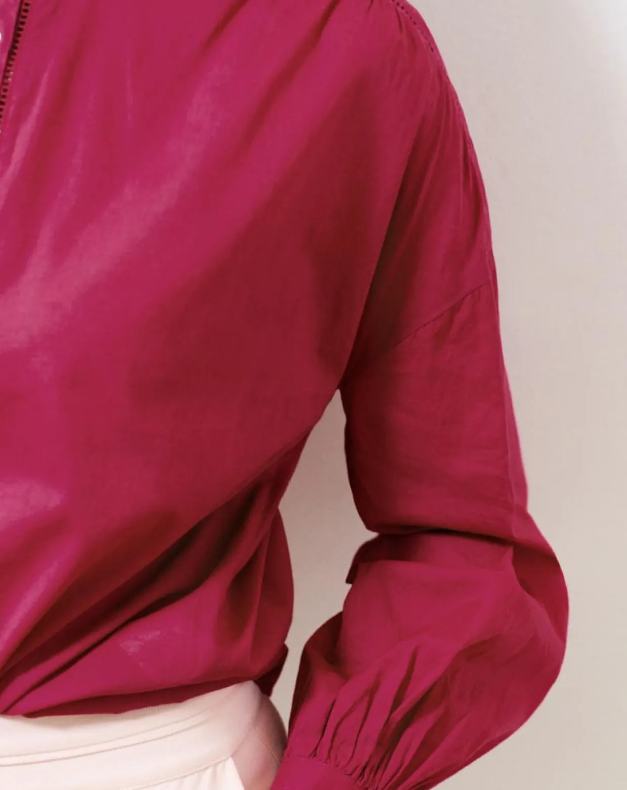 Chemise en Popeline Clarisse groseille-Caroll Best