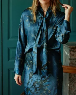Femme Lauren Vidal Chemises^Chemise en Soie mélangée Moon kyoto