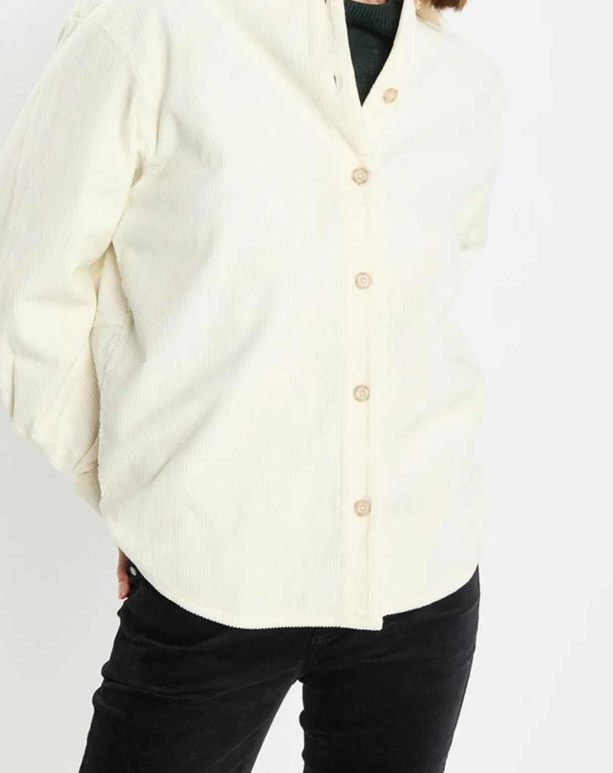Femme Marc O'Polo Chemises^Chemise en Velours côtelé écrue
