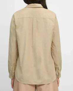 Femme Marc O'Polo Chemises^Chemise en Velours côtelé fin Milleraies beige