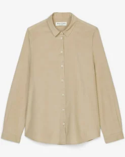 Femme Marc O'Polo Chemises^Chemise en Velours côtelé fin Milleraies beige