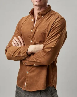 Homme Marc O'Polo Chemises^Chemise en Velours côtelé Milleraies marron