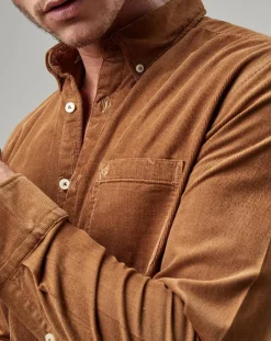 Homme Marc O'Polo Chemises^Chemise en Velours côtelé Milleraies marron
