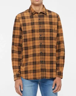 Homme Replay Chemises^Chemise en Velours Regular Fit Basic à carreaux marron/noir