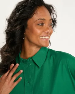 Chemise Epaisse Coton uni verte-Esprit Sale