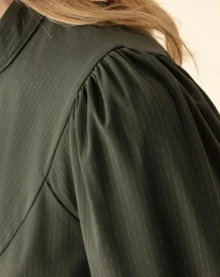 Femme Indies Chemises^Chemise Gyptis kaki rayure dorée