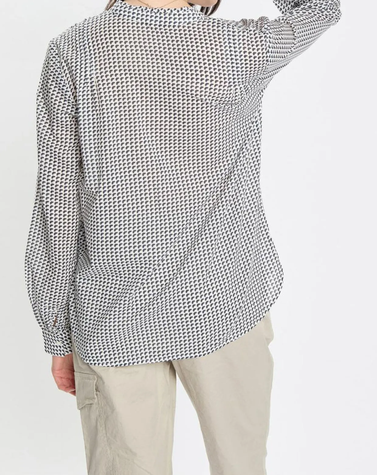 Femme Marc O'Polo Chemises^Chemise imprimée blanc/bleu