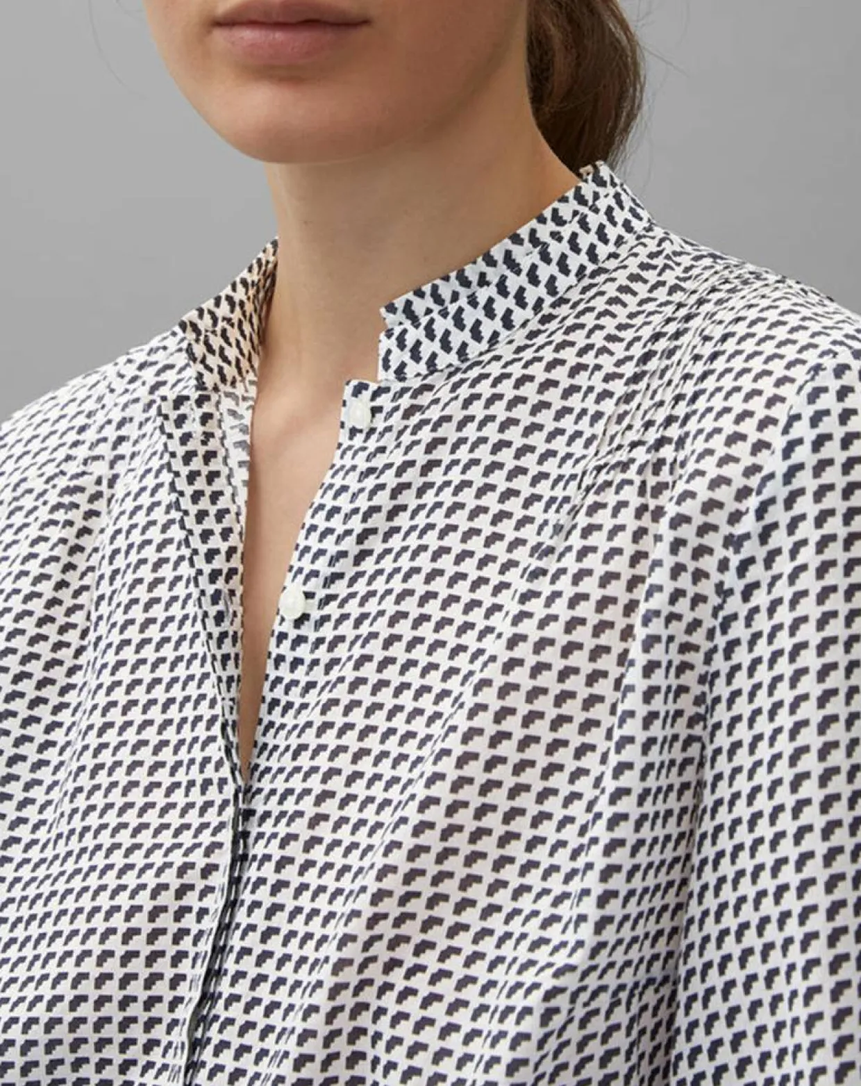 Femme Marc O'Polo Chemises^Chemise imprimée blanc/bleu