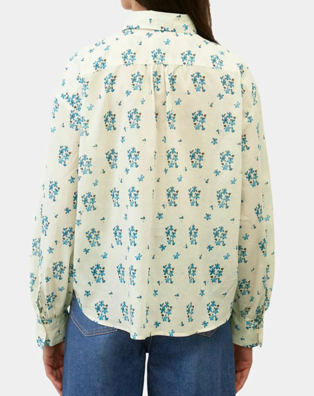 Femme Marc O'Polo Chemises^Chemise imprimée blanc/bleu