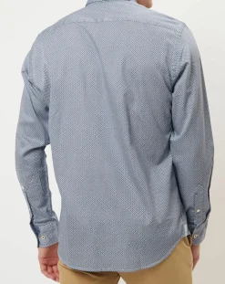 Chemise imprimée regular fit bleu/blanc-Marc O'Polo Best