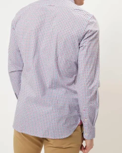 Homme Marc O'Polo Chemises^Chemise imprimée shaped fit rouge/blanc