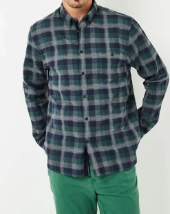 Chemise Indecis à carreaux vert/bleu marine/gris-Cuisse de Grenouille Sale