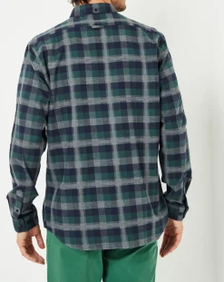 Chemise Indecis à carreaux vert/bleu marine/gris-Cuisse de Grenouille Sale