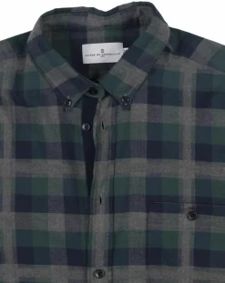 Chemise Indecis à carreaux vert/bleu marine/gris-Cuisse de Grenouille Sale