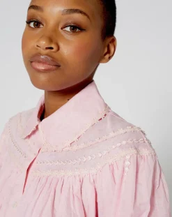 Chemise large Bridgerton rose poudre-Manoush New
