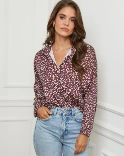 Chemise Leslie bordeaux-L'Armoire de Suzette Best