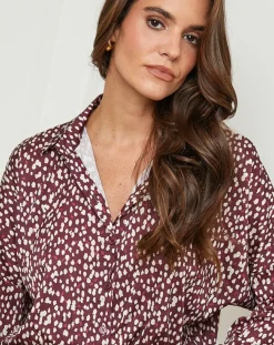 Chemise Leslie bordeaux-L'Armoire de Suzette Best