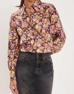 Femme Manoush Chemises^Chemise Liberty Fauve imprimée cerise noire/multicolore