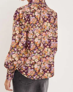 Femme Manoush Chemises^Chemise Liberty Fauve imprimée cerise noire/multicolore