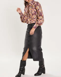 Femme Manoush Chemises^Chemise Liberty Fauve imprimée cerise noire/multicolore
