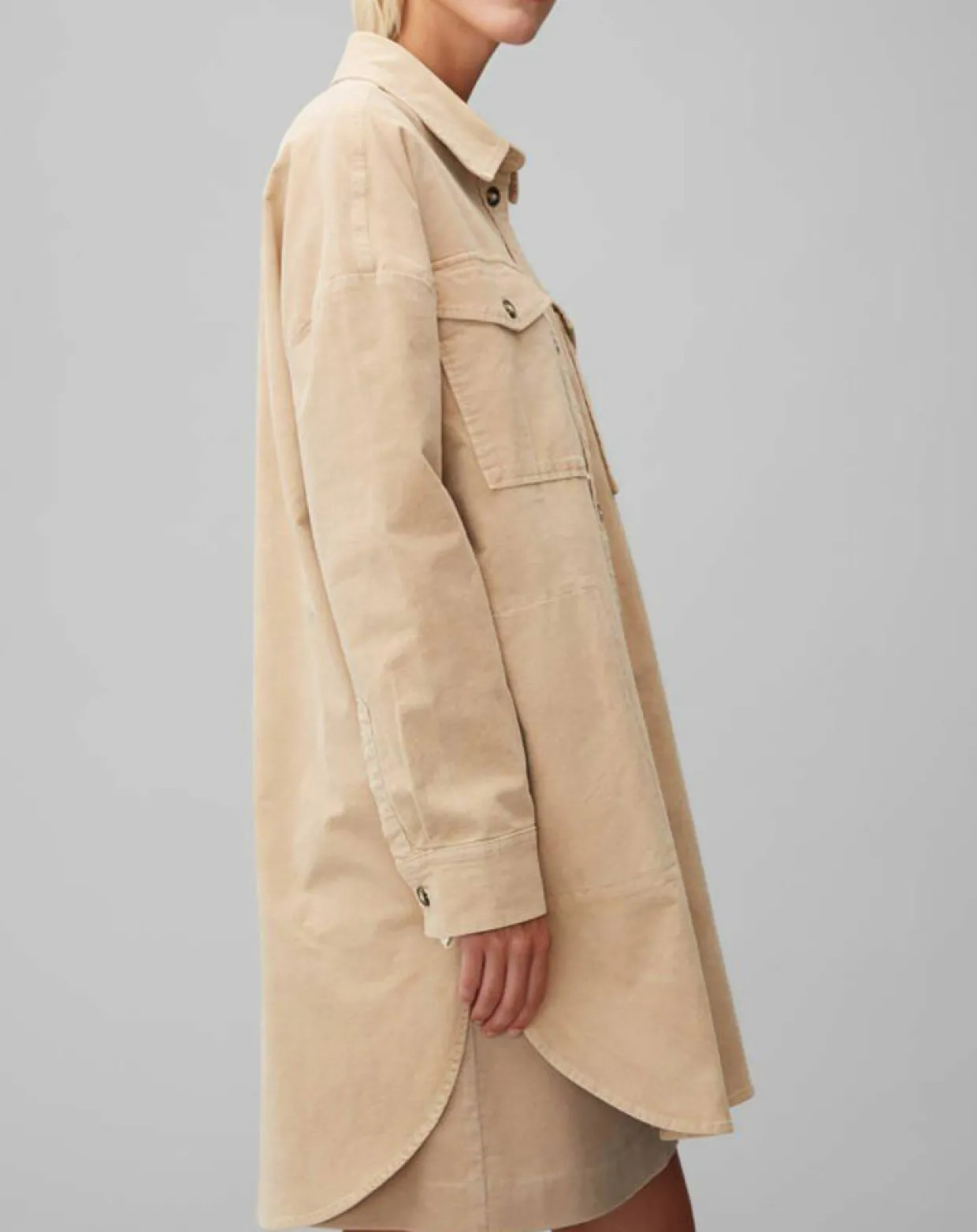 Femme Marc O'Polo Chemises^Chemise longue Overshirt Loose beige