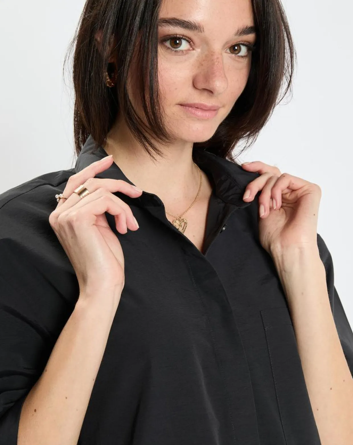 Chemise manches larges poches noire-Marc O'Polo Best