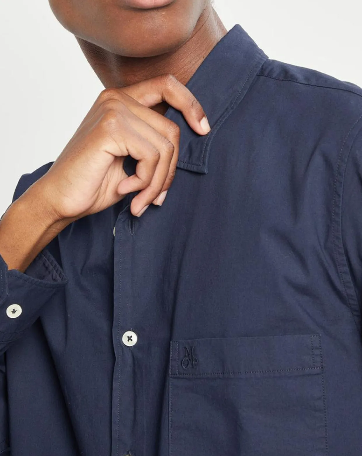 Homme Marc O'Polo Chemises^Chemise manches longues Poplin Sf Poche bleu marine