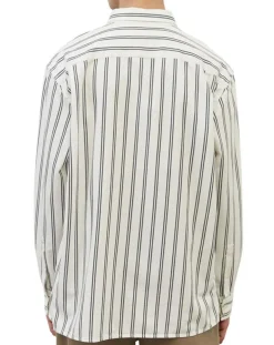 Homme Marc O'Polo Chemises^Chemise manches longues Rayée Poche blanc/noir