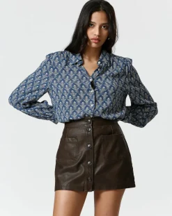 Chemise Mia bleue-The Korner Discount