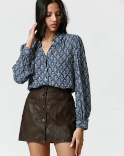 Chemise Mia bleue-The Korner Discount