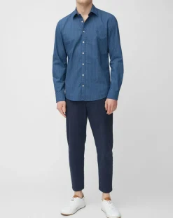 Homme Marc O'Polo Chemises^Chemise Micro Motif Velours bleu foncé
