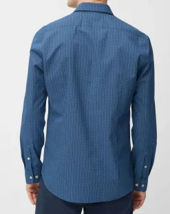 Homme Marc O'Polo Chemises^Chemise Micro Motif Velours bleu foncé