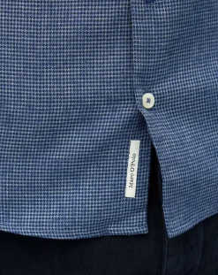 Homme Marc O'Polo Chemises^Chemise Mini Pied De Poule Sf bleue