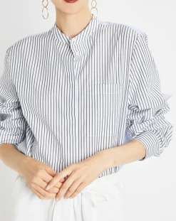 Femme Marc O'Polo Chemises^Chemise multi rayures blanc/bleu