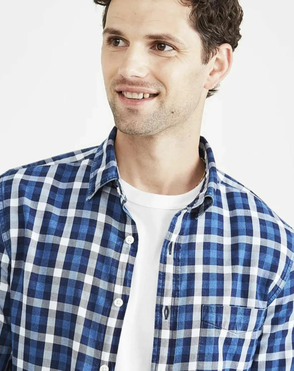 Homme Dockers Chemises^Chemise Original Slim bleu foncé