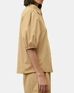 Femme Marc O'Polo Chemises^Chemise paperbag pinces manches 3/4 beige