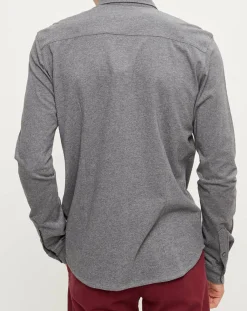 Chemise Polo en Jersey gris chiné-Marc O'Polo New