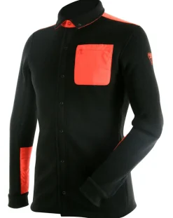 Chemise Première couche Polartec Cevennes noir/magma-Degré 7 Discount