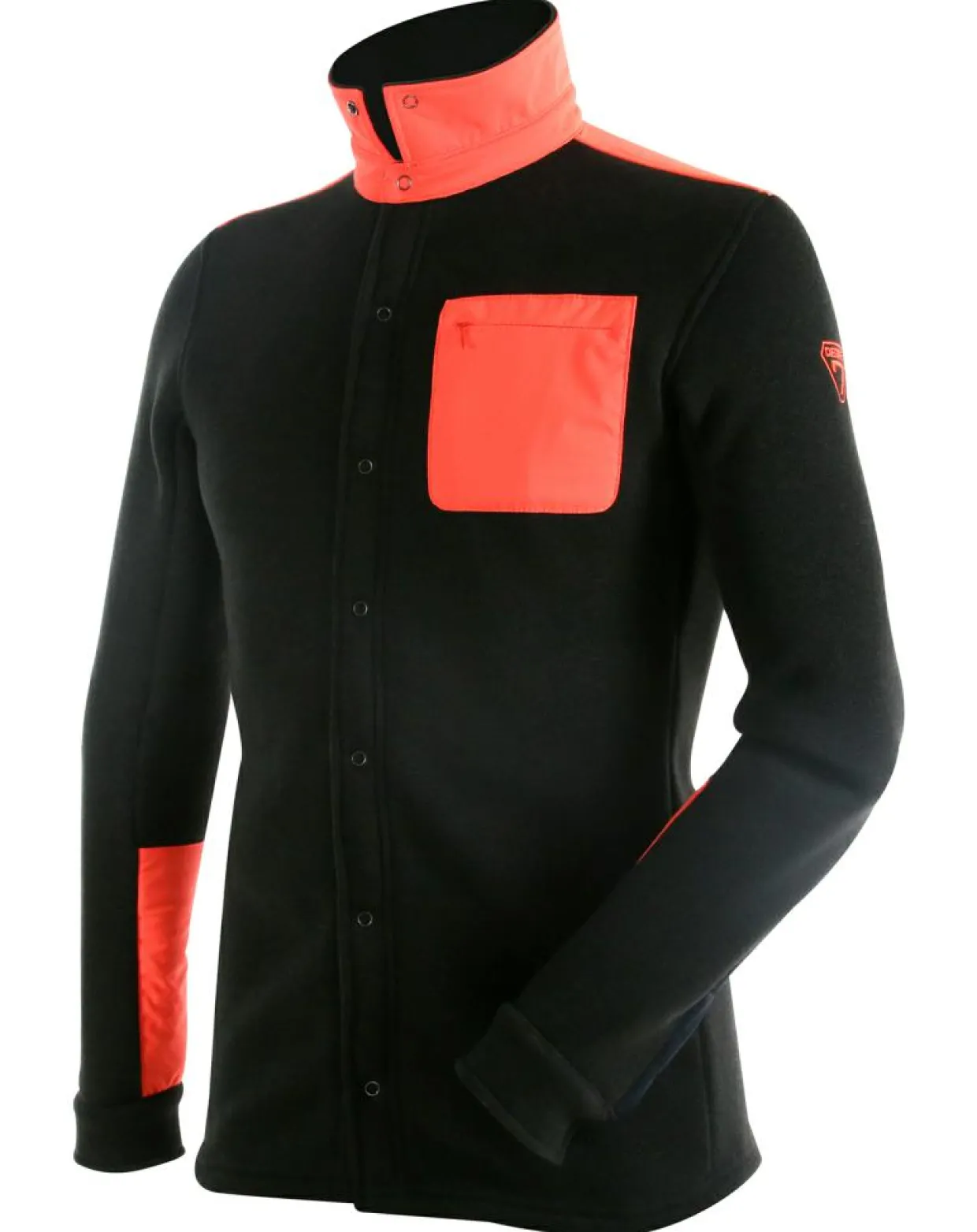 Chemise Première couche Polartec Cevennes noir/magma-Degré 7 Discount