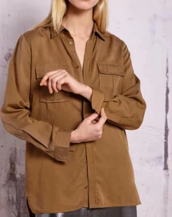 Chemise Qamp kaki-Swildens Sale