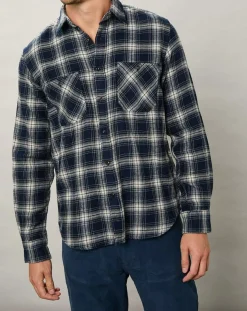 Homme Hartford Chemises^Chemise regular en Flanelle Pocket à carreaux gris/marine