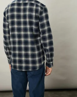 Homme Hartford Chemises^Chemise regular en Flanelle Pocket à carreaux gris/marine