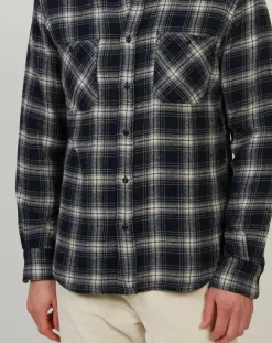 Homme Hartford Chemises^Chemise regular en Flanelle Pocket à carreaux gris/marine