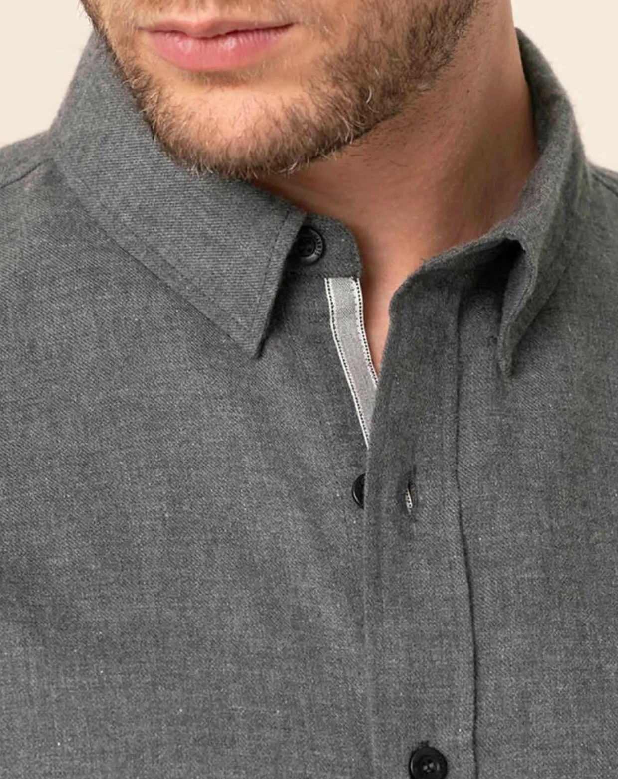 Homme Harris Wilson Chemises^Chemise regular en Flanelle Leroy gris chiné