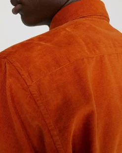 Homme Marc O'Polo Chemises^Chemise regular en Velours milleraies orange